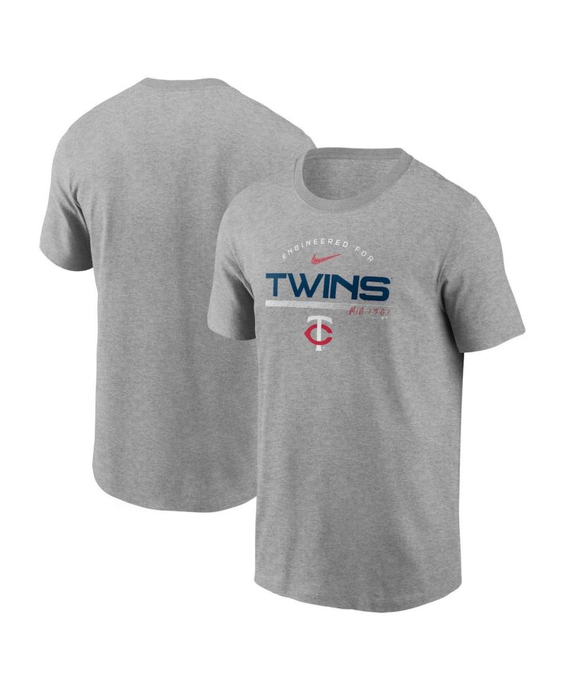 Men's Heather Gray Minnesota Twins Team Engineered Performance T-shirt