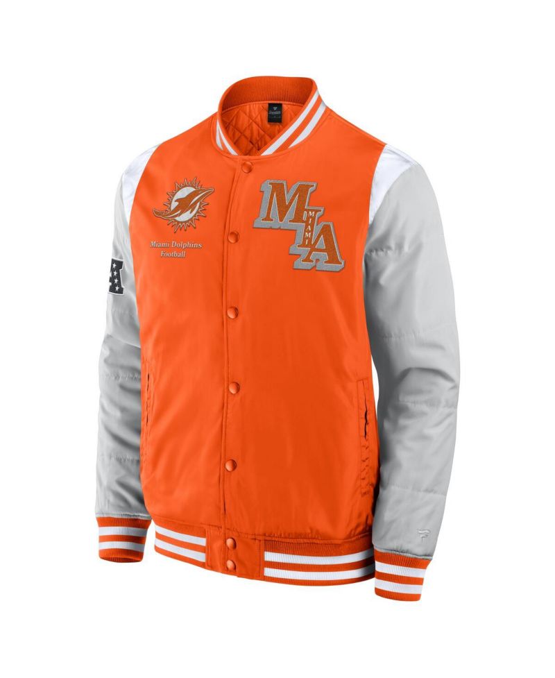 Men's and Women's Orange Miami Dolphins Elements Elite Full-Snap Jacket
