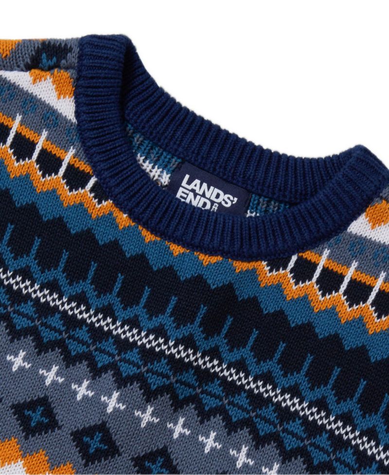 Boys' 4-20 Intarsia Holiday Crewneck Sweater