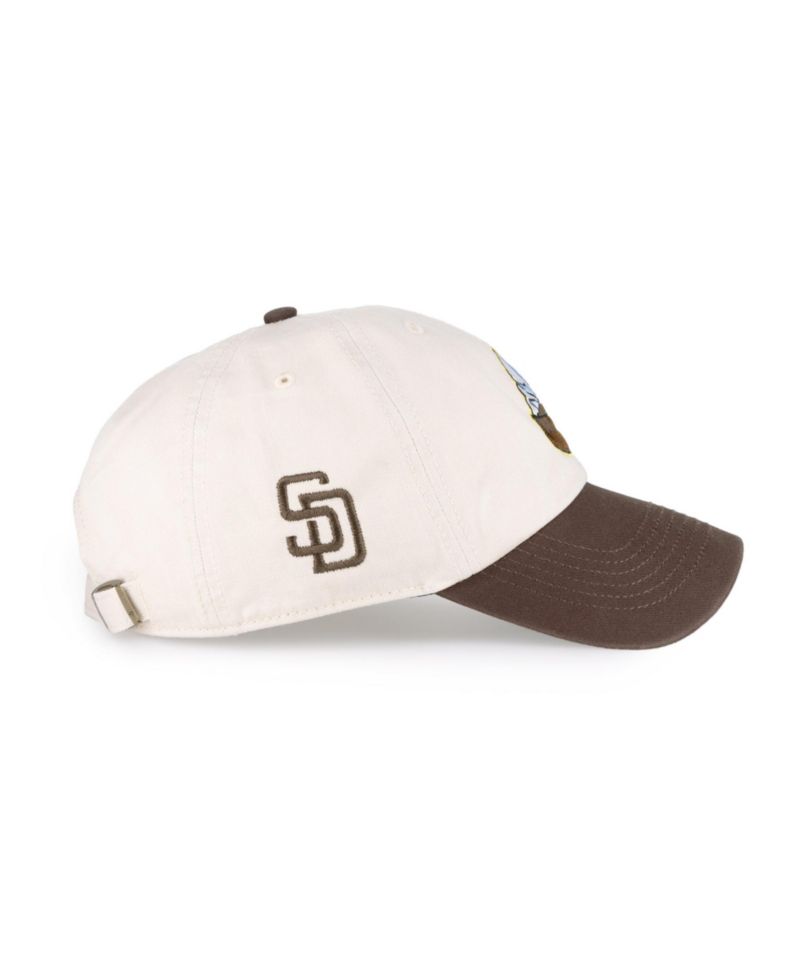 Men's and Women's '47 Natural San Diego Padres Single Swirl Ice Cream Helmet 2.0 Clean Up Adjustable Hat