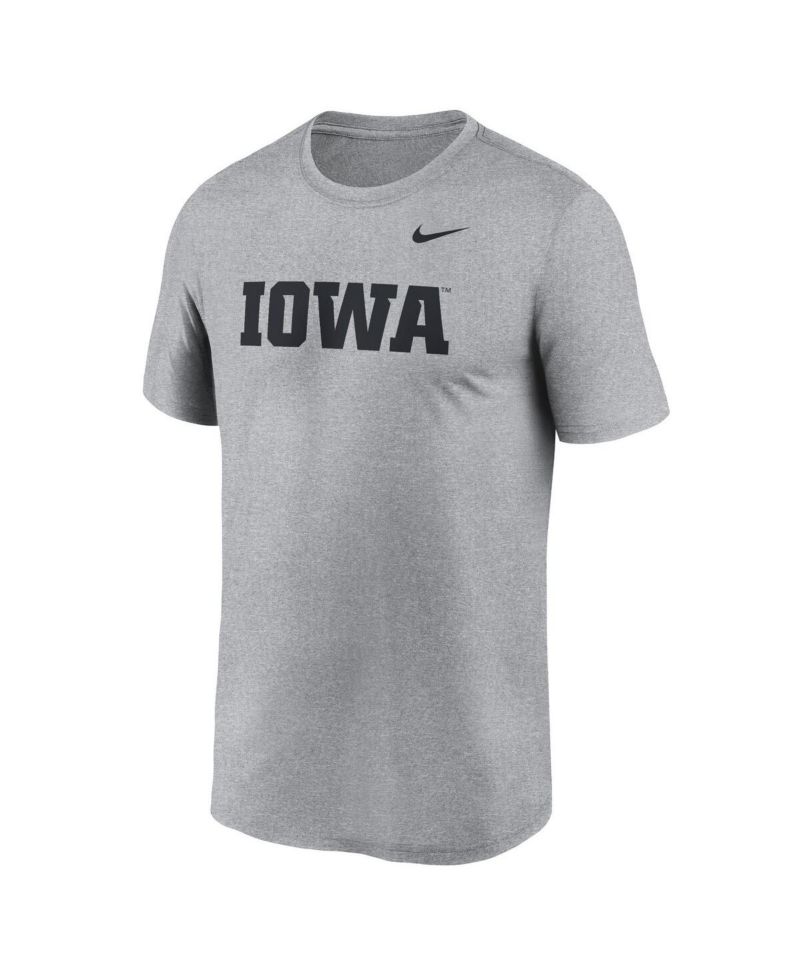 Men's Heather Gray Iowa Hawkeyes Primetime Legend Wordmark T-Shirt