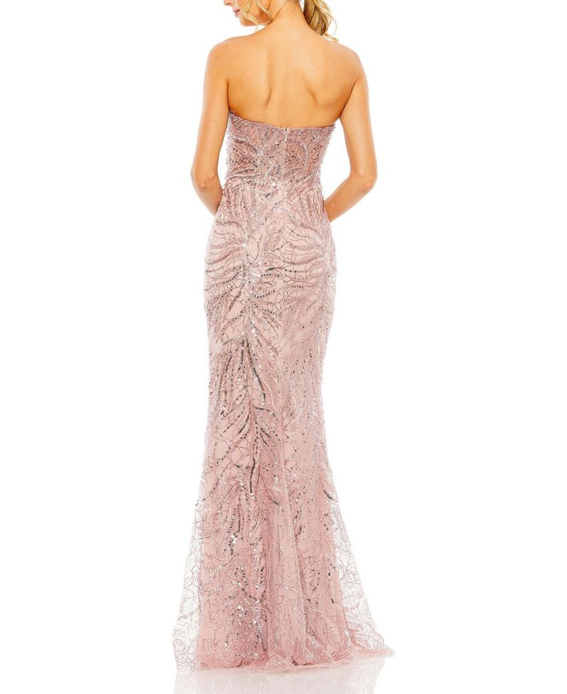 Women's Strapless Embellished Gown