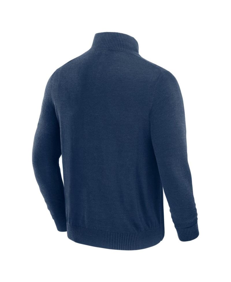 Men's Navy Buffalo Bills Franchise Quarter-Zip Sweater