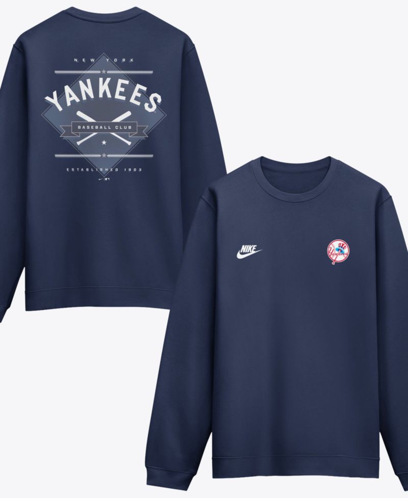 Men's Navy New York Yankees Cooperstown Diamond Sweatshirt