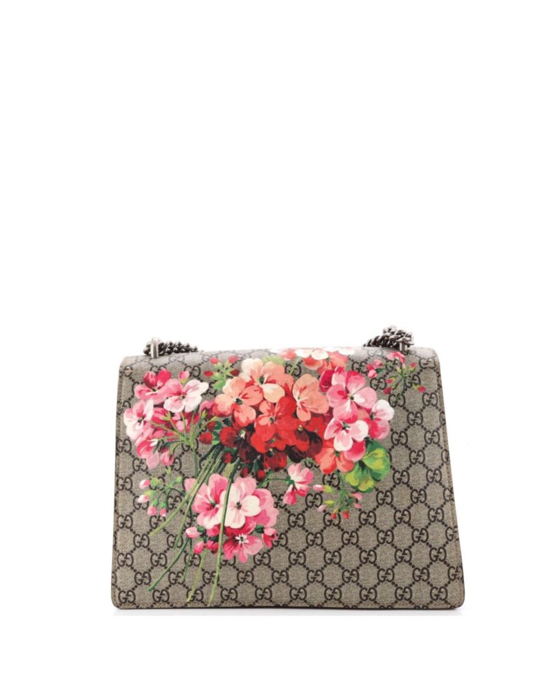 Medium Dionysus Bag Blooms Print GG Coated Canvas