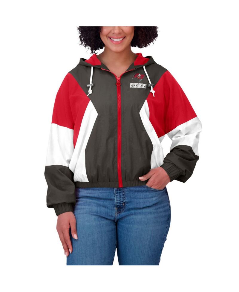 Women's Red Tampa Bay Buccaneers Color Block Full-zip Windbreaker Jacket