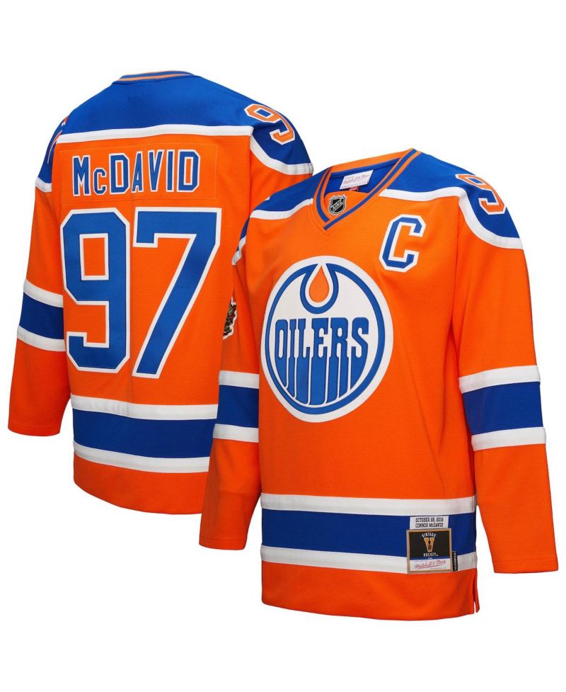 Men's Connor McDavid Orange Edmonton Oilers Power Play Jersey