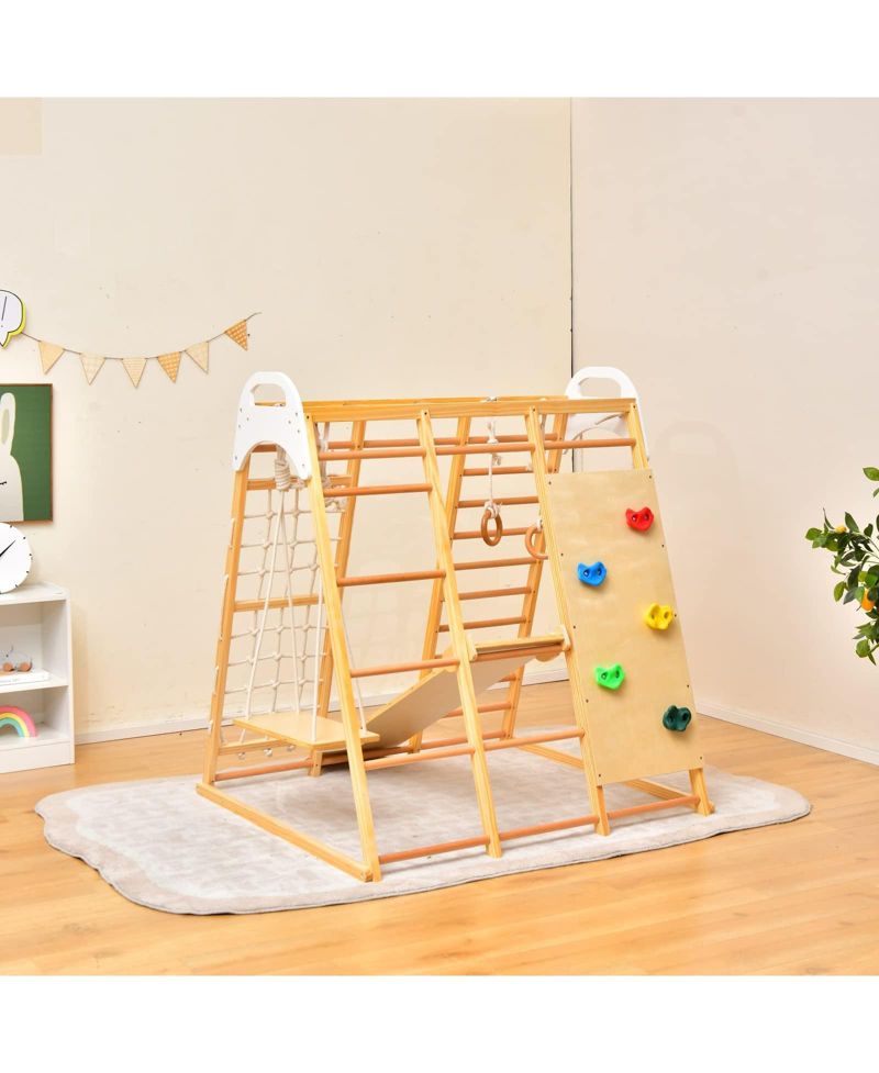 8-in-1 Beech Wood Jungle Gym Playset