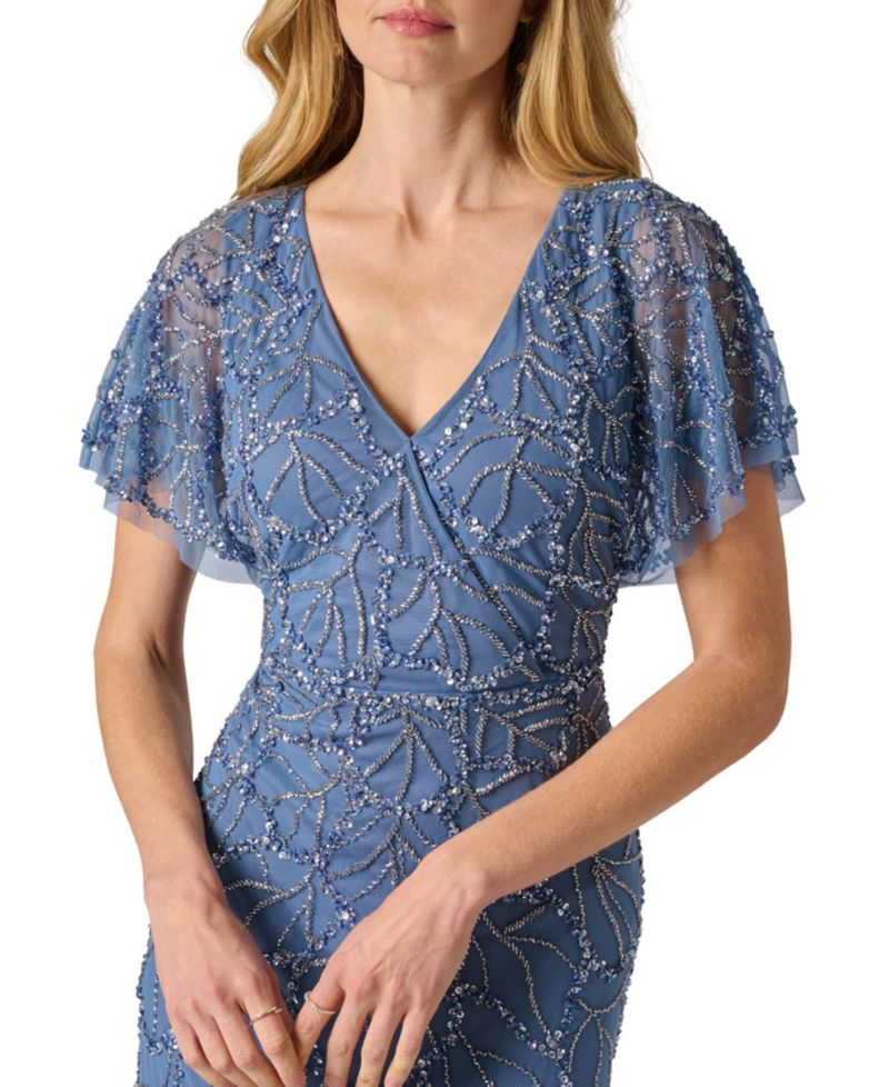 Women's Bead Mesh Gown
