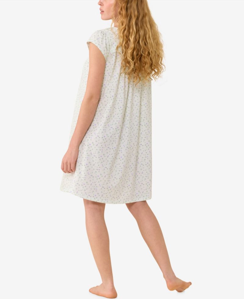 Women's Cap-Sleeve Jersey Knit Short Nightgown