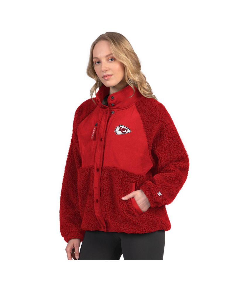 Women's Red Kansas City Chiefs On the Ball Sherpa Jacket