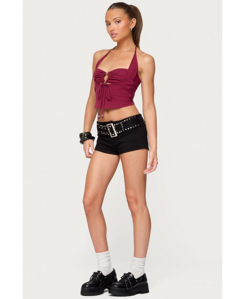 Womens Ayana Layered Bandeau Halter Top