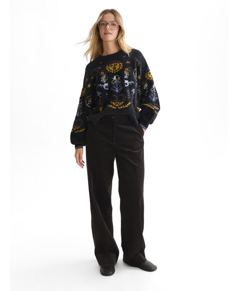 Women's Cleo High-Rise Wide-Leg Corduroy Pants, 30" Inseam