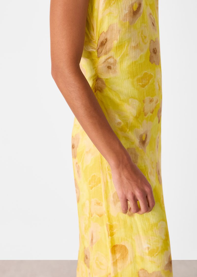 Women's Sunshine Floral Textured Midi Dress