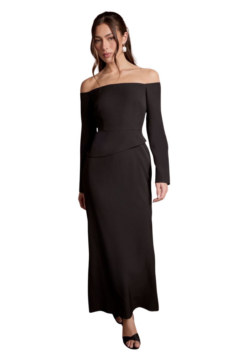 Women's Bardot Long-Sleeve Maxi Dress