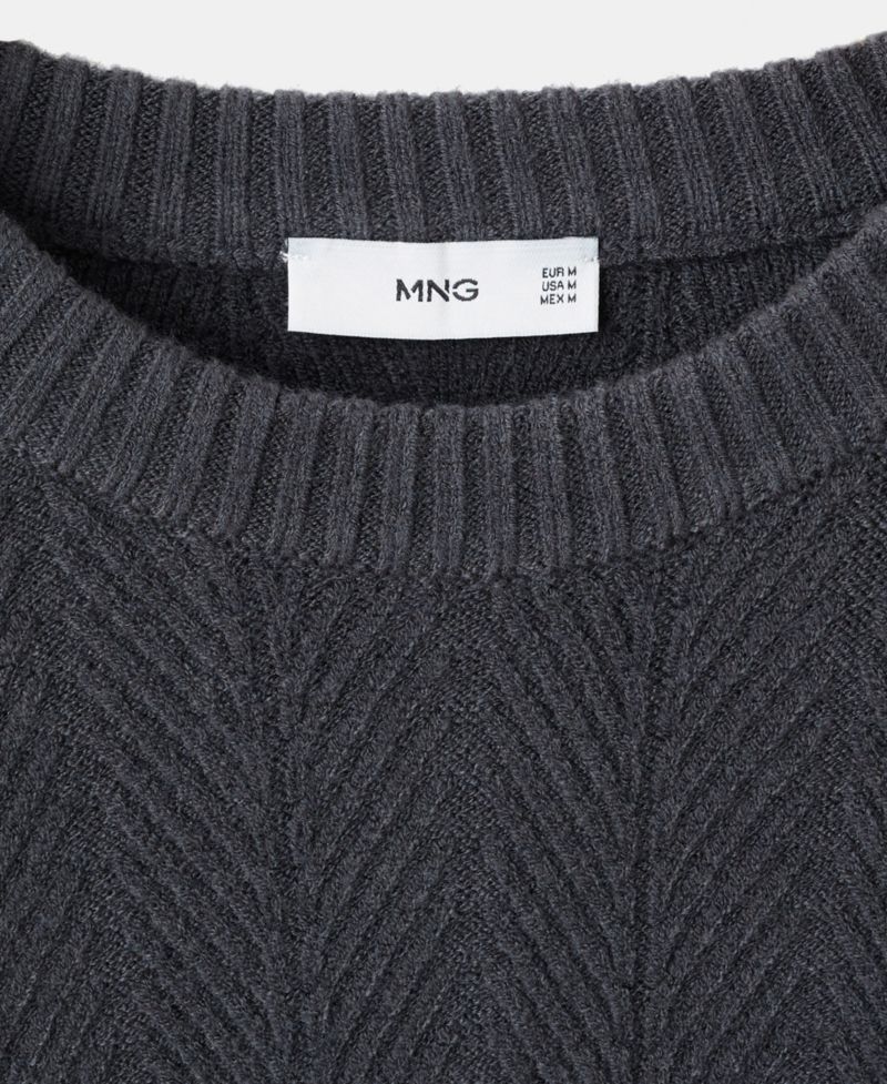 Men's Herringbone Structured Sweater