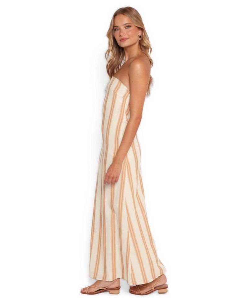 Women's Luisa Midi Dress - Brown Stripe