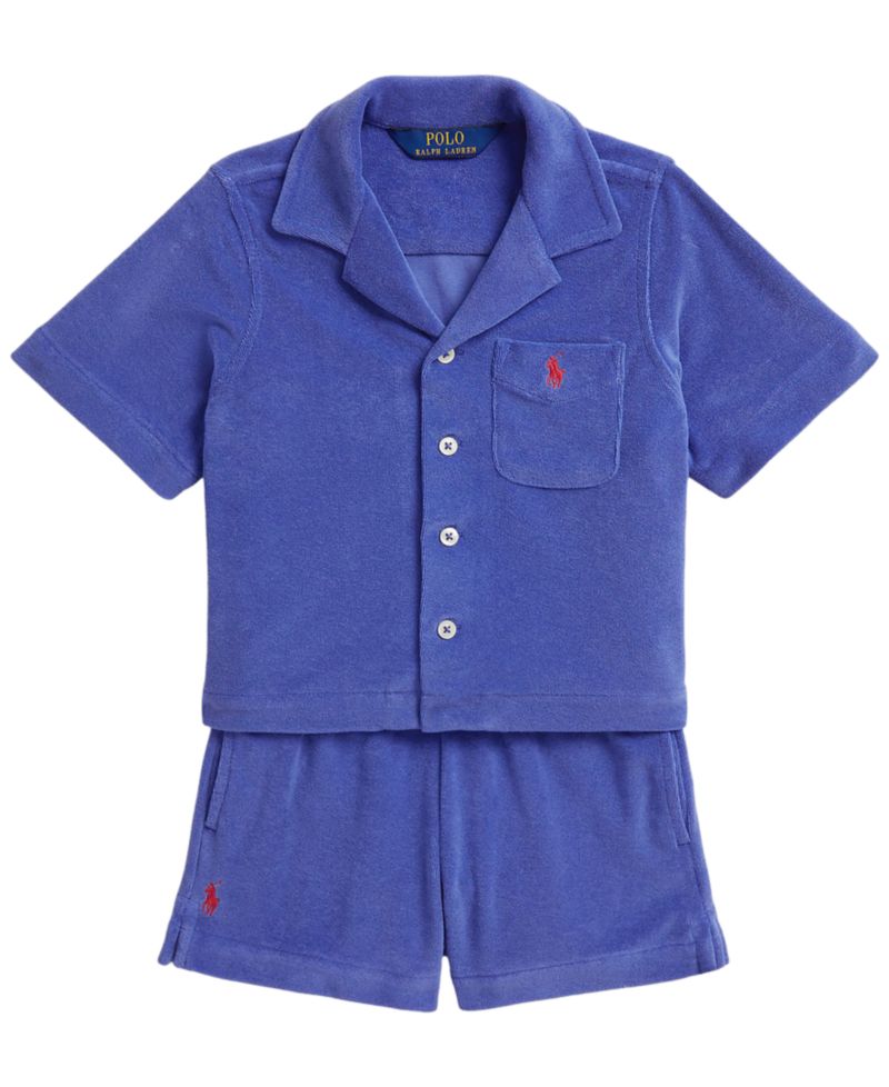 Girls' 2T-6X Terry Shirt & Short, 2-Piece Set