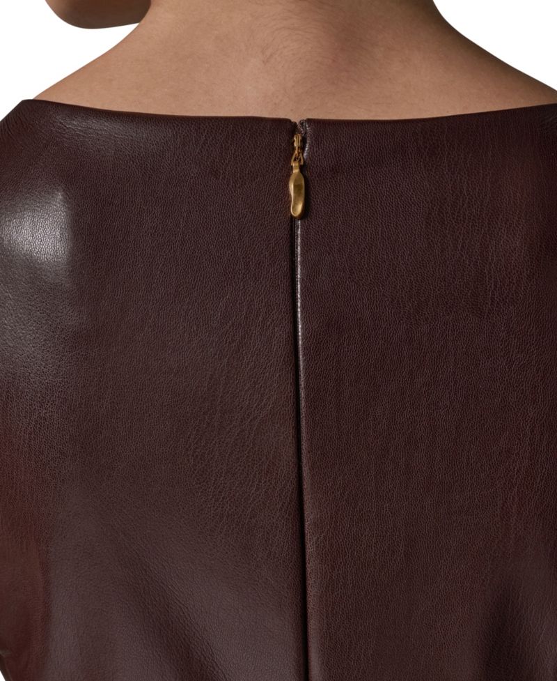 Petite Boat-Neck Faux-Wrap A-Line Midi Dress