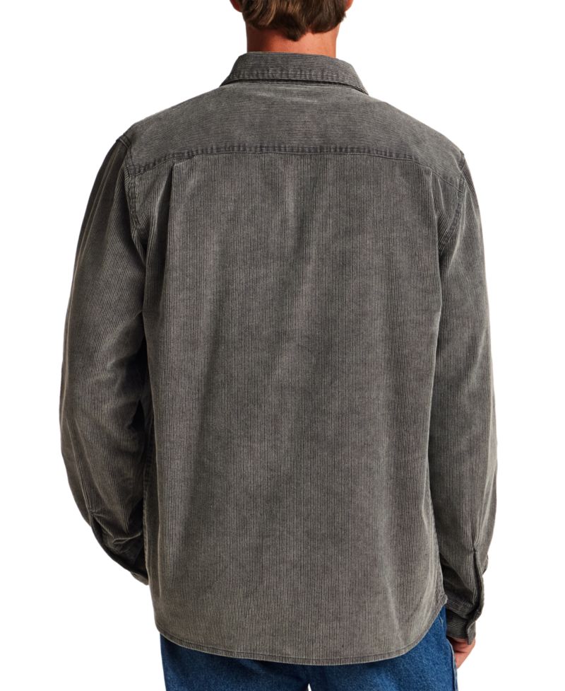 Men's Distressed Corduroy Overshirt Jacket