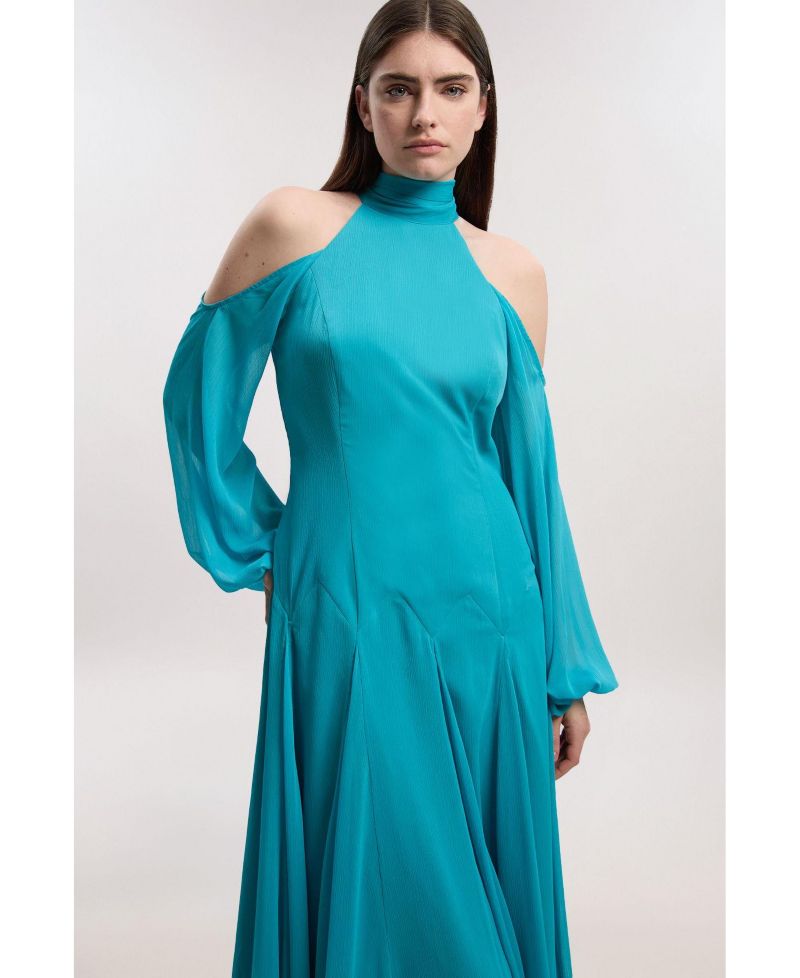 Women's Cold Shoulder Maxi Dress