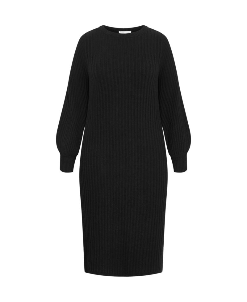 Plus Size Sarah Long Sleeve Rib Dress