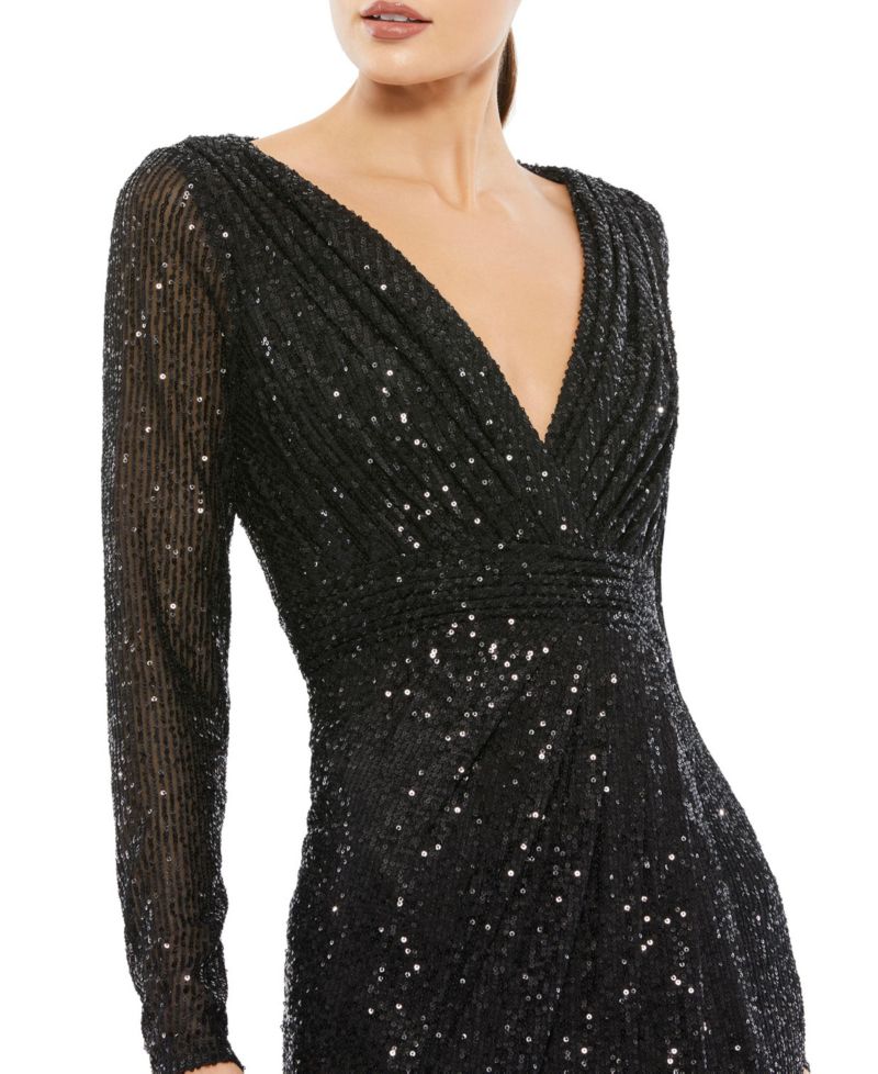 Women's Ieena Sequined Long Sleeve Gown