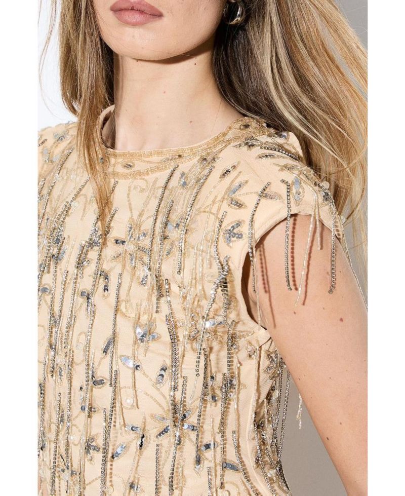 Women's Premium Embellished Beaded Mini Dress