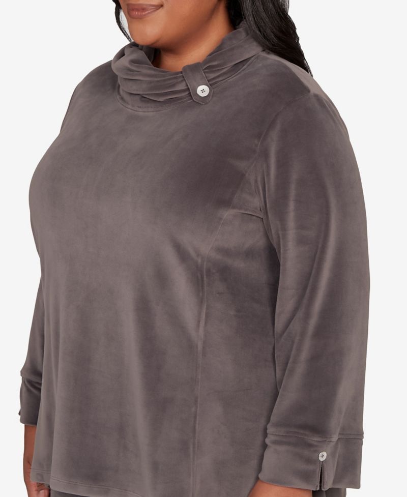 Plus Size Calm Luxe Cowl Neck Top