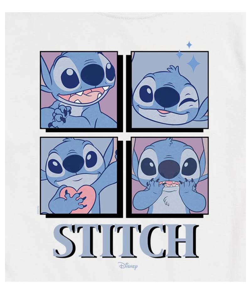 Trendy Juniors Lilo and Stitch grid Graphic Tee