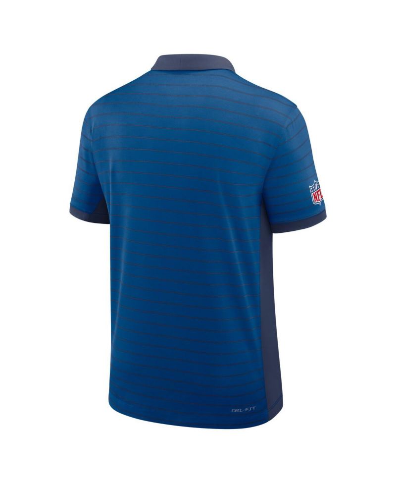 Men's Royal Indianapolis Colts Sideline Victory Stripe Performance Polo Shirt