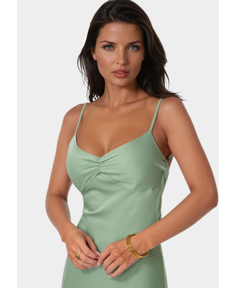 Women's Crepe Drape Back Maxi Dress