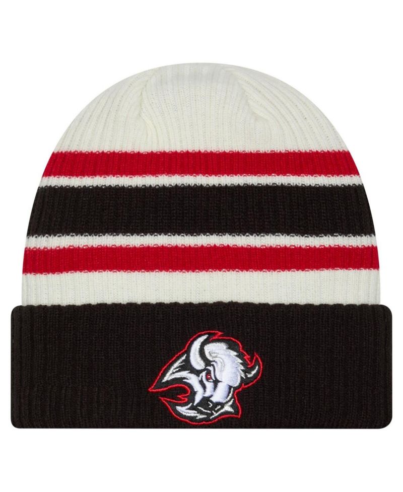 Men's Cream/Black Buffalo Sabres Vintage Cuffed Knit Hat