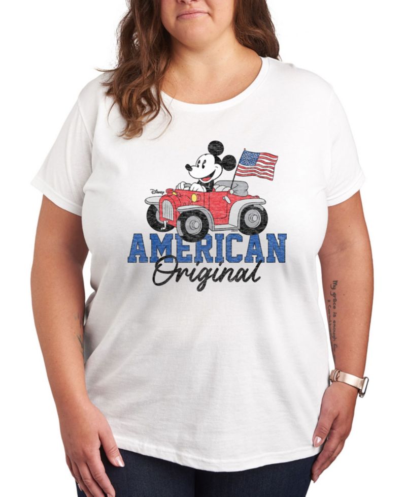 Plus Size Disney Mickey American Original Graphic T-Shirt