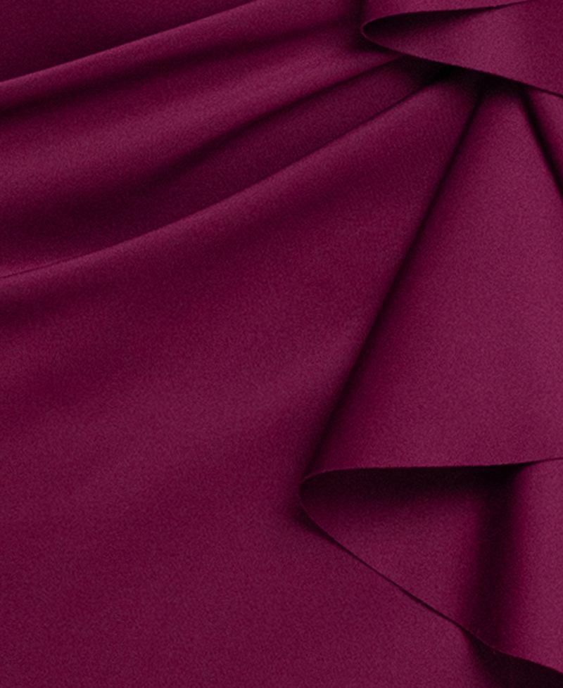 Plus Scuba Off-The-Shoulder Gown