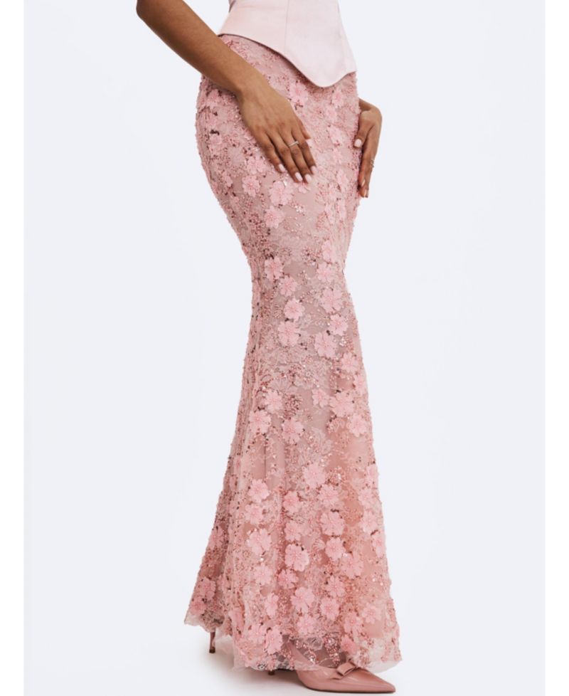 Women's Uliya Strapless Mermaid Peplum Maxi Dress