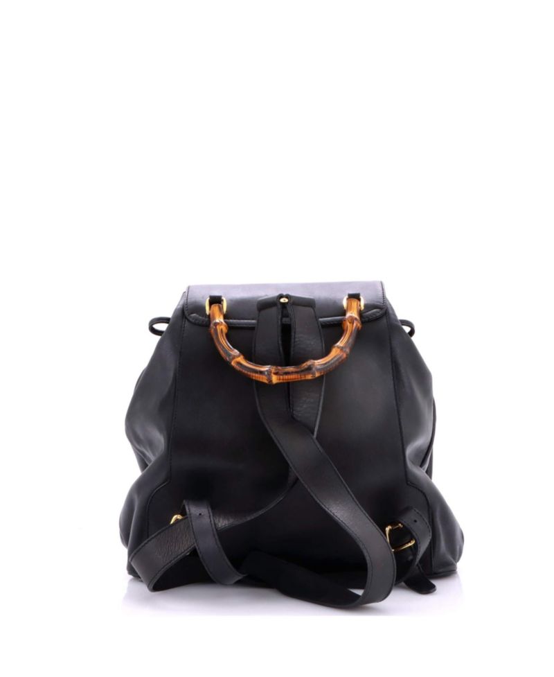 Medium Vintage Bamboo Backpack Leather