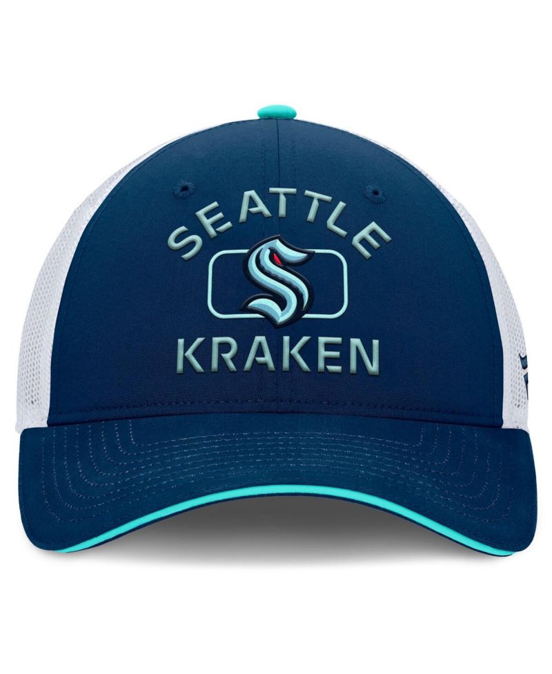 Men's Deep Sea Blue/White Seattle Kraken Authentic Pro Rink Trucker Hat