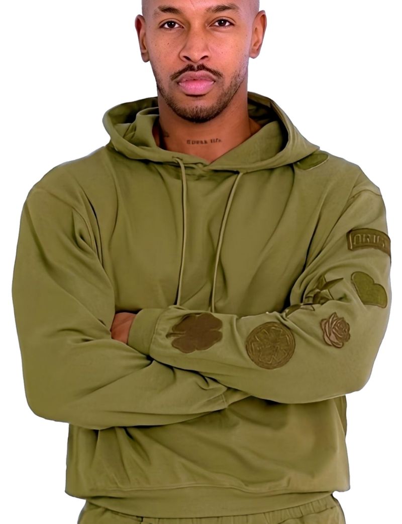 Men's Menswear Patches Hoodie