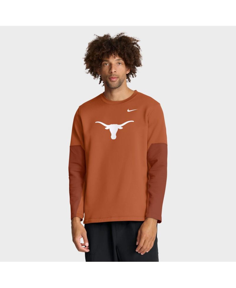 Men's Texas Orange Texas Longhorns 2025 Sideline Coach Performance Long Sleeve T-Shirt