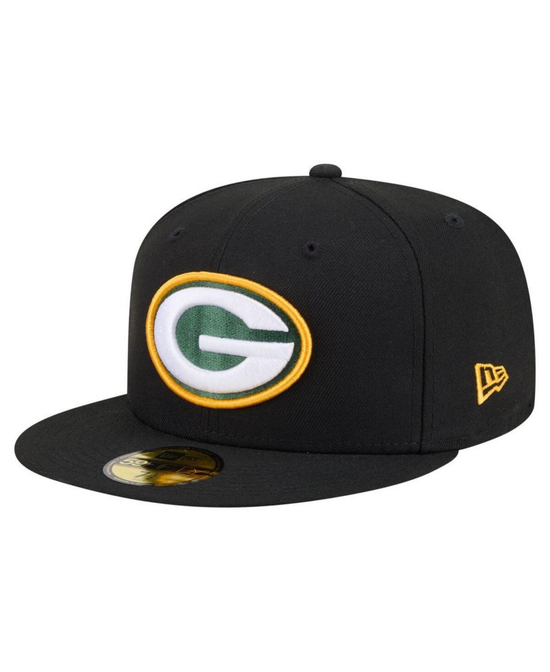 Men's Black Green Bay Packers 59FIFTY Fitted Hat