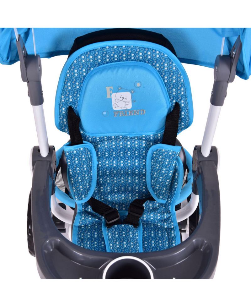 Baby Tricycle Stroller 6-in-1 Kids Push Trike with Removable