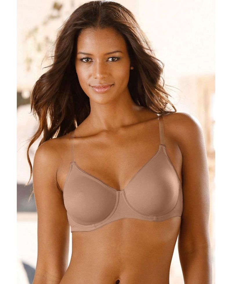 Women's Clear Strap Underwire Non-Padded T-Shirt Bra