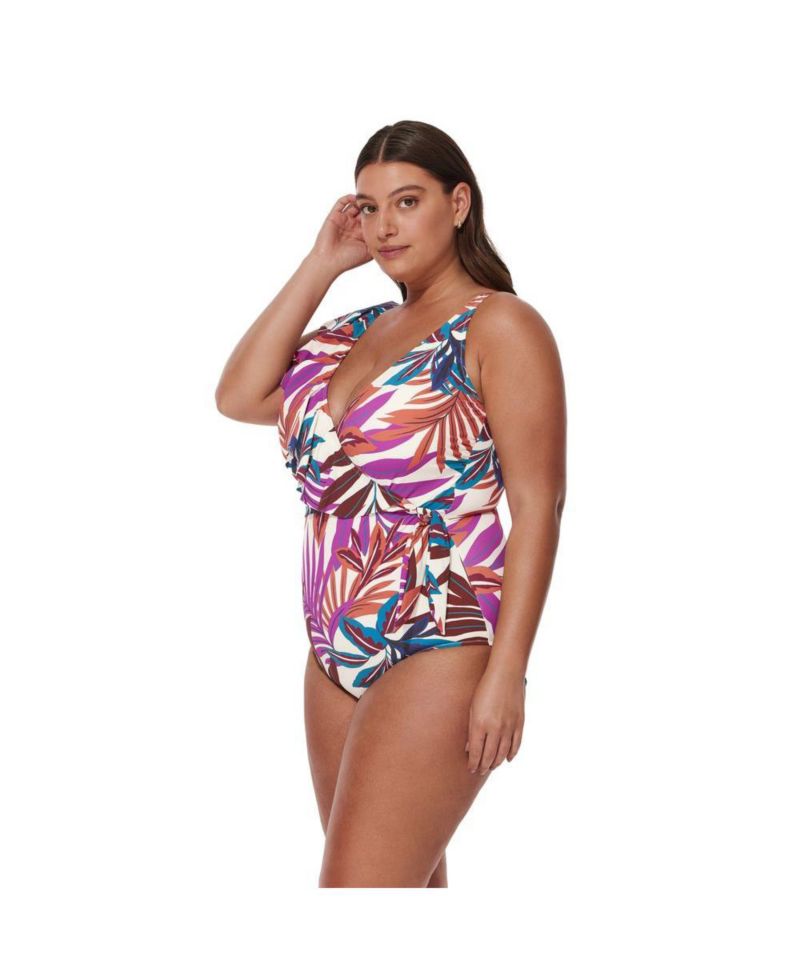 Women's V-Neck Surplice Ruffle One Piece