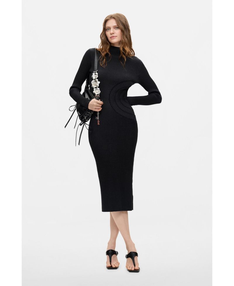 Women's Shimmering knit midi dress
