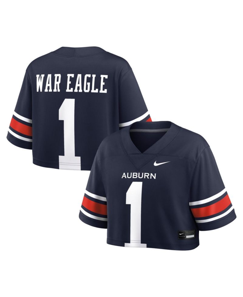 Women's Navy Auburn Tigers Game Crop Top Jersey