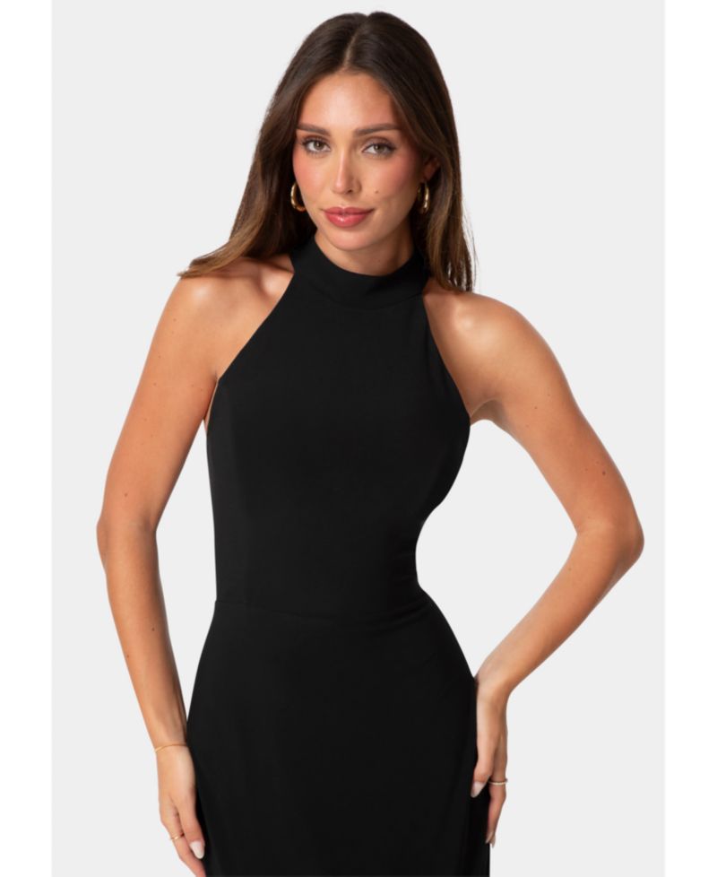 Women's Jersey Halter Maxi Dress