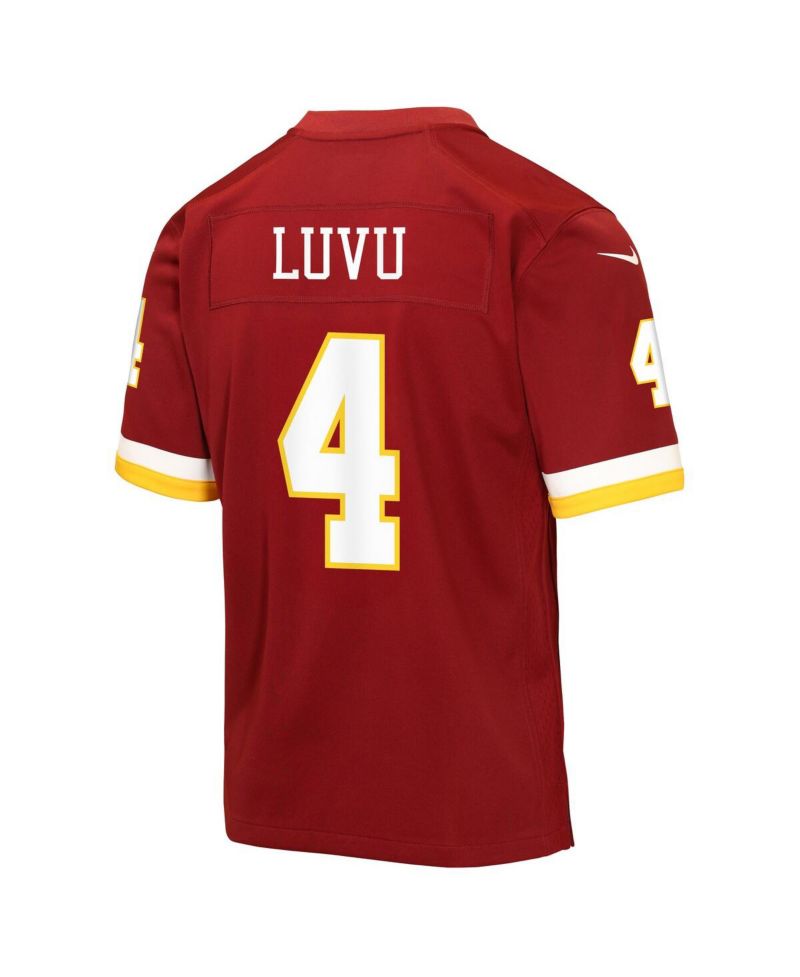 Big Boys and Girls Frankie Luvu Burgundy Washington Commanders Game Jersey