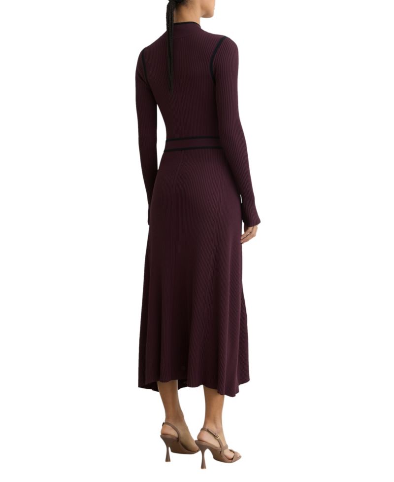 Women's Etta Mock-Neck Long-Sleeve Midi Sweater Dress