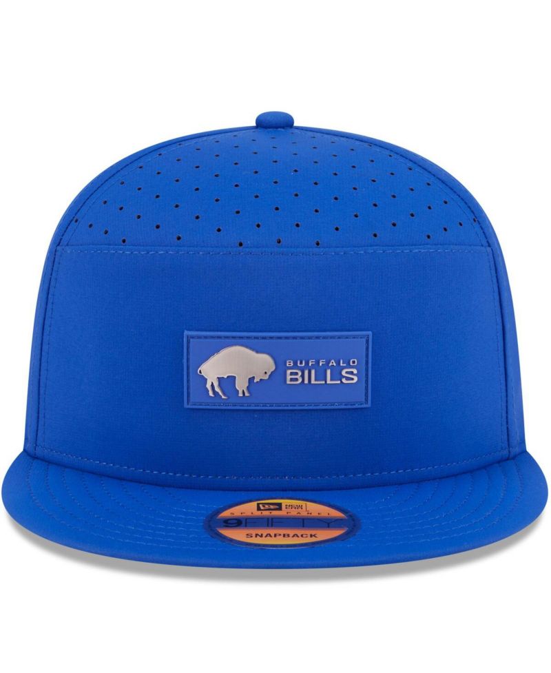 Men's Royal Buffalo Bills 2025 Sideline Throwback Split Panel 9FIFTY Snapback Hat